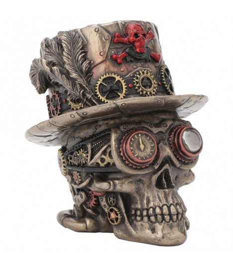 Nemesis Now Steampunk Schädel Clockwork Baron