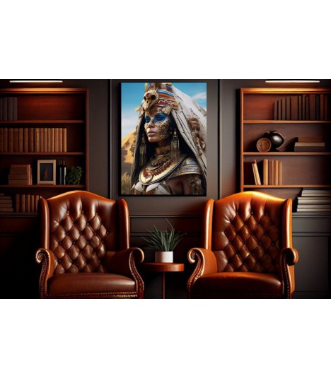 Barmetal Leinwand 80 CM x 60 CM Cyber Cleopatra