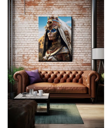 Barmetal Leinwand 80 CM x 60 CM Cyber Cleopatra