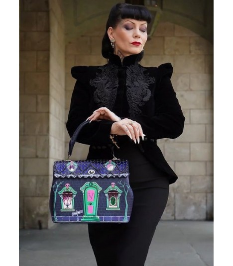 Vendual London Handtasche Cat Dracula's Haunted House