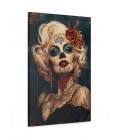 Barmetal Leinwand 90 CM x 60 CM La Catrina Marilyn Monroe