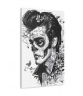 Barmetal Leinwand 90 CM x 60 CM Elvis Presley Dia De Los Muertos