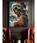 Barmetal Leinwand 90 CM x 60 CM Santa Claus La Catrina