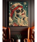 Barmetal Leinwand 90 CM x 60 CM Ski Racer La Catrina