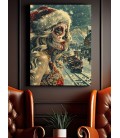 Barmetal Leinwand 90 CM x 60 CM Christmas La Catrina