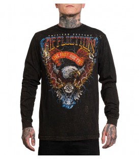 Affliction Longsleeve Shredded Pavement