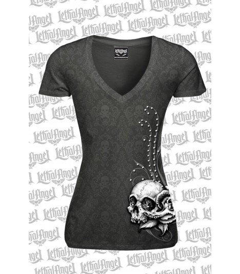 Lethal Angel Shirt Wing Skull