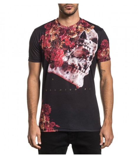 Affliction Shirt Skeleton Flower