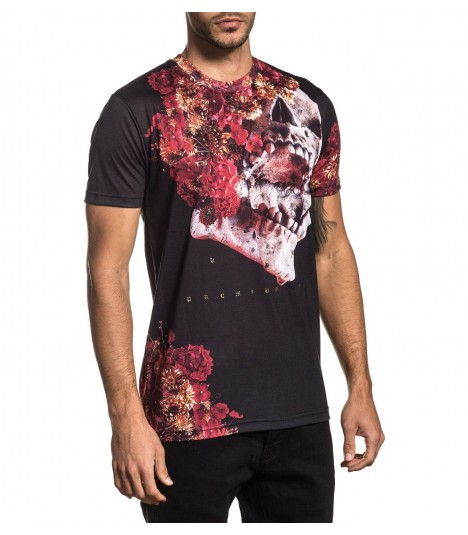 Affliction Shirt Skeleton Flower